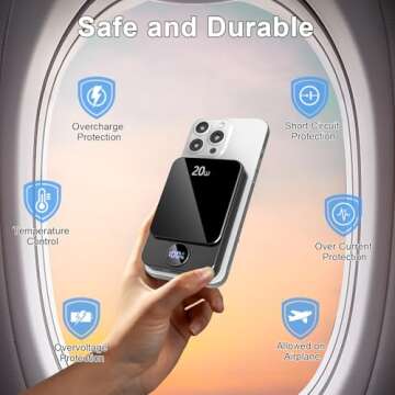 Magnetic Portable Charger with 10000mAh Power Bank