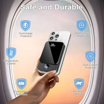 Magnetic Portable Charger with 10000mAh Power Bank