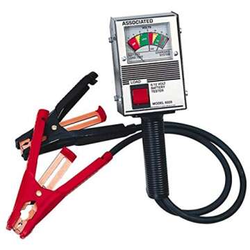 Associated Equipment 6029 6/12V 125 Amp Hand Held Analog Battery Tester, Durable & User-Friendly