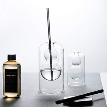 Elegant Glass Reed Diffuser Set for Essential Oils - 2pcs