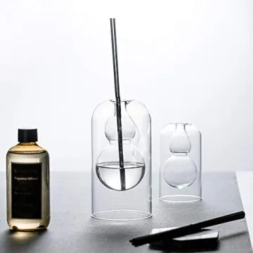 Elegant Glass Reed Diffuser Set for Essential Oils - 2pcs