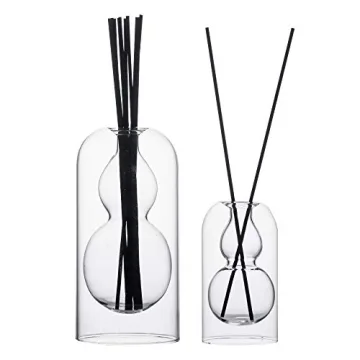 Elegant Glass Reed Diffuser Set for Essential Oils - 2pcs