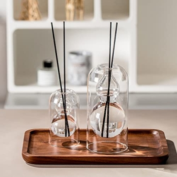 Elegant Glass Reed Diffuser Set for Essential Oils - 2pcs