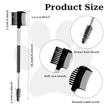 Premium 2 Pcs Black Pet Tear Comb and Stain Remover for Dogs and Cats - Unmatched Quality for Pet Lo...