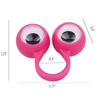 3 otters Eyeball Ring, 25PCS Eye Finger Puppets Eye Monster Finger, Party Favors, Teachers Prizes, B...