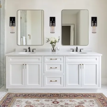 ANDY STAR Wall Mirror - Elegant Black Metal Frame