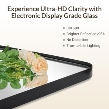 ANDY STAR Wall Mirror - Elegant Black Metal Frame