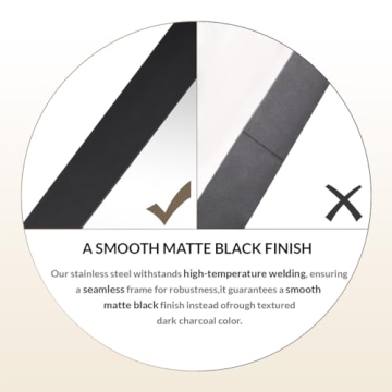 ANDY STAR Wall Mirror - Elegant Black Metal Frame