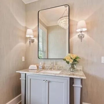 ANDY STAR Wall Mirror - Elegant Black Metal Frame