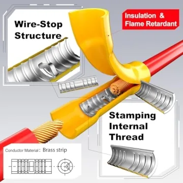 AIRIC Red Butt Connectors 100 pcs for 22-16 AWG Wiring