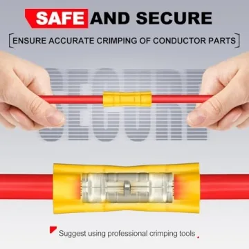 AIRIC Red Butt Connectors 100 pcs for 22-16 AWG Wiring