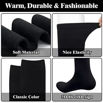 Black Knee High Socks for Women - Stylish Comfort