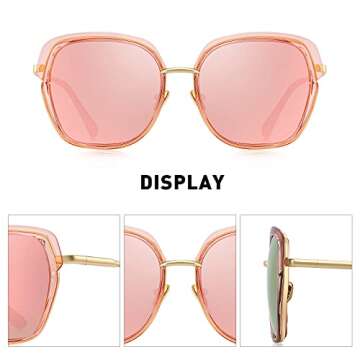 OLIEYE Vintage Oversized Polarized Sunglasses for Women