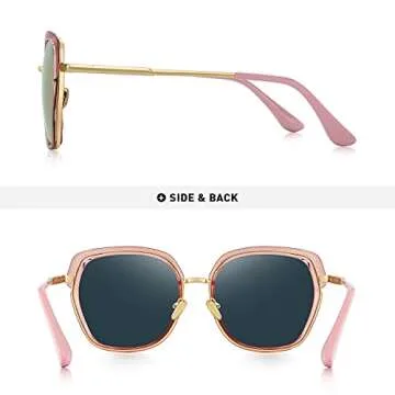OLIEYE Vintage Oversized Polarized Sunglasses for Women