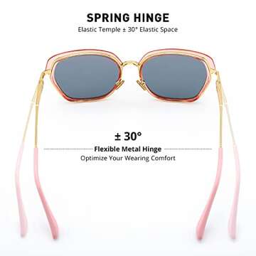 OLIEYE Vintage Oversized Polarized Sunglasses for Women
