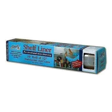 Shelf It Wire Shelf Liner 10' Long Roll Wire Shelf Liner with Locking Tabs to Fit 12" Deep Wire Shelves Made in The USA Prevents Items from Tipping Over or Falling Through Gaps