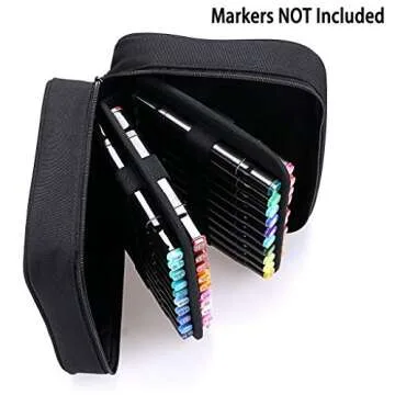 BTSKY 40 Slot Double-Ended Marker Case & Organizer