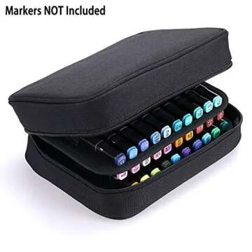 BTSKY 40 Slot Double-Ended Marker Case & Organizer