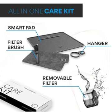 IQ Update 2025 | IQ Perfetto | IQ1 | Professional Hair Dryer | by Ga.Ma Italy | 1500 Watts | Turbo 110.000 RPM | Washable Filter (Grey)