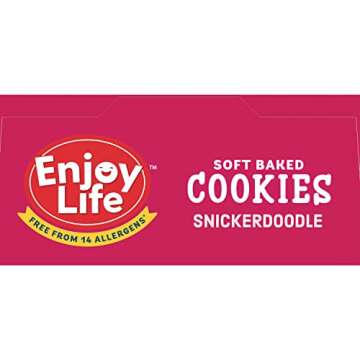Enjoy Life Snickerdoodle Soft Baked Cookies, Gluten Free, School Safe, Non GMO, Dairy Free, Soy Free, Vegan, Nut Free Cookies, 6 oz Box