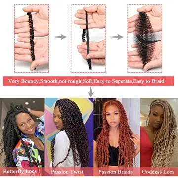 Leeven Ombre Brown Passion Twist Crochet Braids Hair 18 Inch