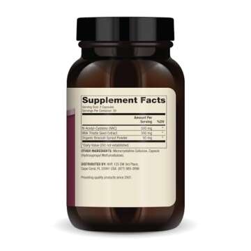 Dr. Mercola NAC with Milk Thistle, 30 Servings (60 Capsules), 500 mg N-Acetyl-Cysteine Per Serving, Dietary Supplement, Supports Normal Detoxification Processes, Non-GMO