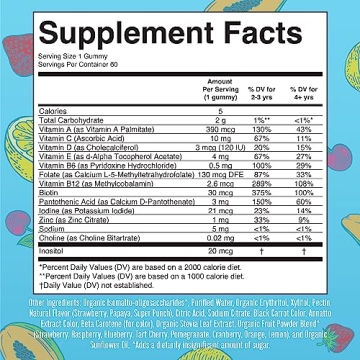 MaryRuth Organics Kids Multivitamin Gummies 60 Count 2 Pack