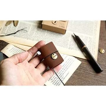 Chris.W Tiny Leather Traveler's Notebook - Mini Size Red