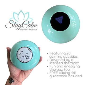 The Calm Ball - Coping Skills Tool for Stress Relief & Anxiety Management