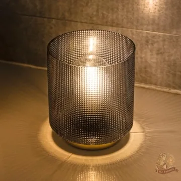 MJ PREMIER Grey Battery Operated Table Lamp with Timer