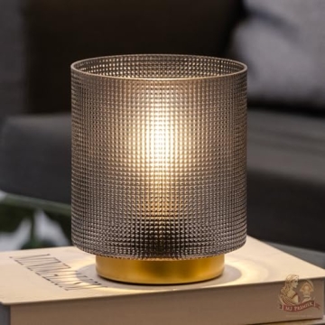 MJ PREMIER Grey Battery Operated Table Lamp with Timer