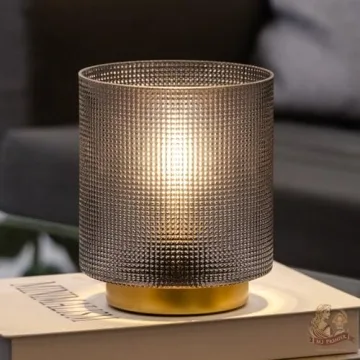 MJ PREMIER Grey Battery Operated Table Lamp with Timer