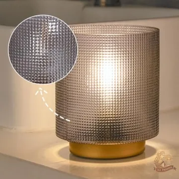 MJ PREMIER Grey Battery Operated Table Lamp with Timer