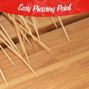 BambooMN - Christmas Holiday Bamboo Party Picks Skewers for Fruit Sandwiches Cocktails - 5.9" (15cm) - Pinetree, Reindeer, Snowman - 100pcs