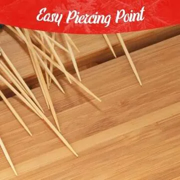 BambooMN - Christmas Holiday Bamboo Party Picks Skewers for Fruit Sandwiches Cocktails - 5.9" (15cm) - Pinetree, Reindeer, Snowman - 100pcs