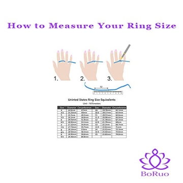 BORUO 925 Sterling Silver Ring Elegant Unisex Band Gift