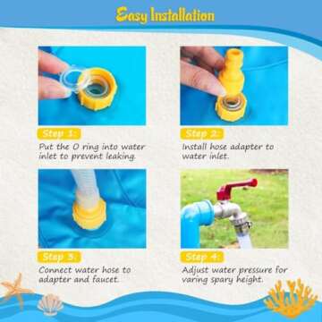 2024 Upgraded Splash Pad - Sprinkler for Kids Anti-Burst Water Play Mat, Summer Outdoor Water Toys Backyard Activities for Toddlers Kids Age 3 4 5 6 7 8 9 10 11 12 Year Old