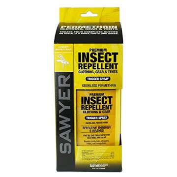 Sawyer Products SP6572 Twin Pack Premium Permethrin Clothing Insect Repellent Trigger Spray, 24 oz,Yellow