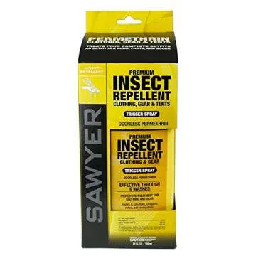 Sawyer Products SP6572 Twin Pack Premium Permethrin Clothing Insect Repellent Trigger Spray, 24 oz,Yellow