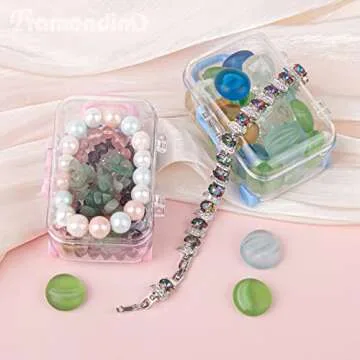 Framendino, 4 Pack Mini Suitcase Candy Box Plastic Travel Boxes for Home Decoration 4 Colors