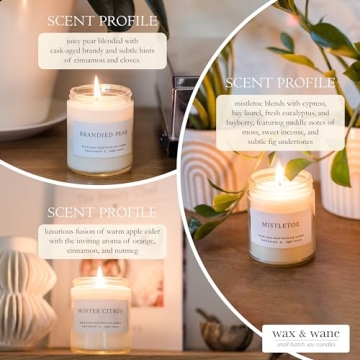 Handmade Wax & Wane Winter Candle Set - Eco-Friendly Soy