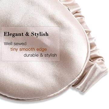 Luxurious Mulberry Silk Eye Mask for Ultimate Sleep Comfort, Travel, and Relaxation
