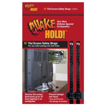 QuakeHOLD! 70" Flat Screen T Safety Straps - Ultimate Safety for Your Home