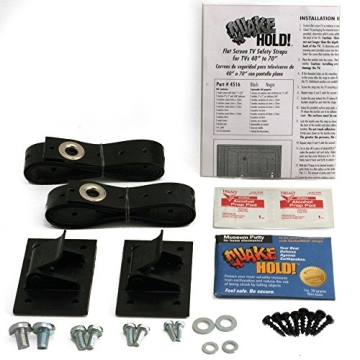 QuakeHOLD! 70" Flat Screen T Safety Straps for Child Proofing