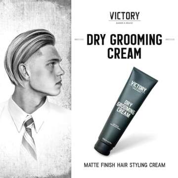Victory Barber & Brand Dry Grooming Hair Cream | Versatile Men's Styling Solution