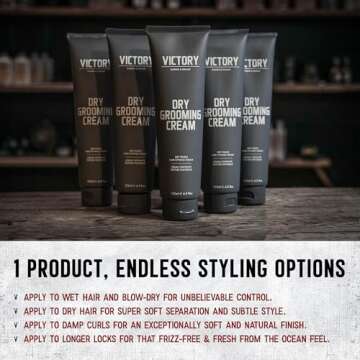 Versatile Dry Grooming Cream for Men | Victory Brand Hair Care