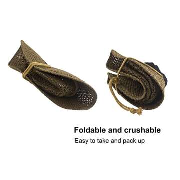 Muryobao Womens Summer Straw Hat Wide Brim Outdoor UV Protection Cowboy Sun Hat Foldable Packable Fedora Travel Beach Cap UPF 50+ with Wind Lanyard Brown