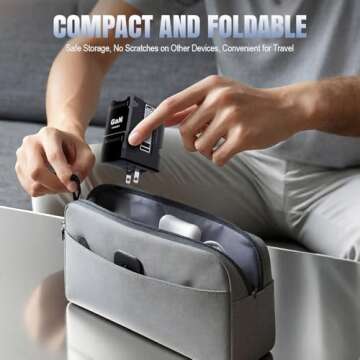 2 in 1 GaN Charger 120w with Retractable Cables