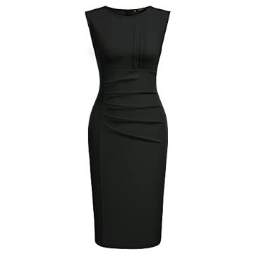 Miusol Cocktail Dress - Retro Ruffle Sleeveless Elegance