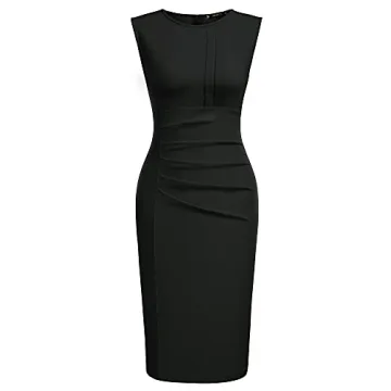 Miusol Cocktail Dress - Retro Ruffle Sleeveless Elegance